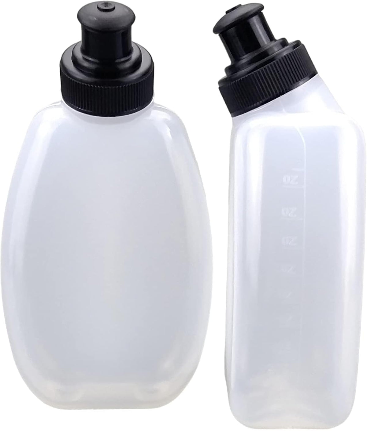 Running Belt Water Bottles 2 Pack Small Running Bidon with One-Handed Slide Lid Perfect Fit 100% Leakproof