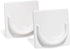 2 Pack White No Drill Shower Curtain Rod Holder Self Adhesive Wall Mounted Bracket