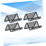 4 Pack Black Metal Business Card Holder - Office Desk Card Holder - Professional Business Card Case