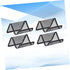 4 Pack Black Metal Business Card Holder - Office Desk Card Holder - Professional Business Card Case