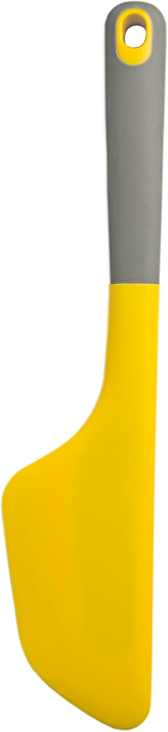 35cm Yellow Silicone Omelette Spatula Flexible Non-Stick Heat Resistant Kitchen Tool for Pancakes Cheesecake