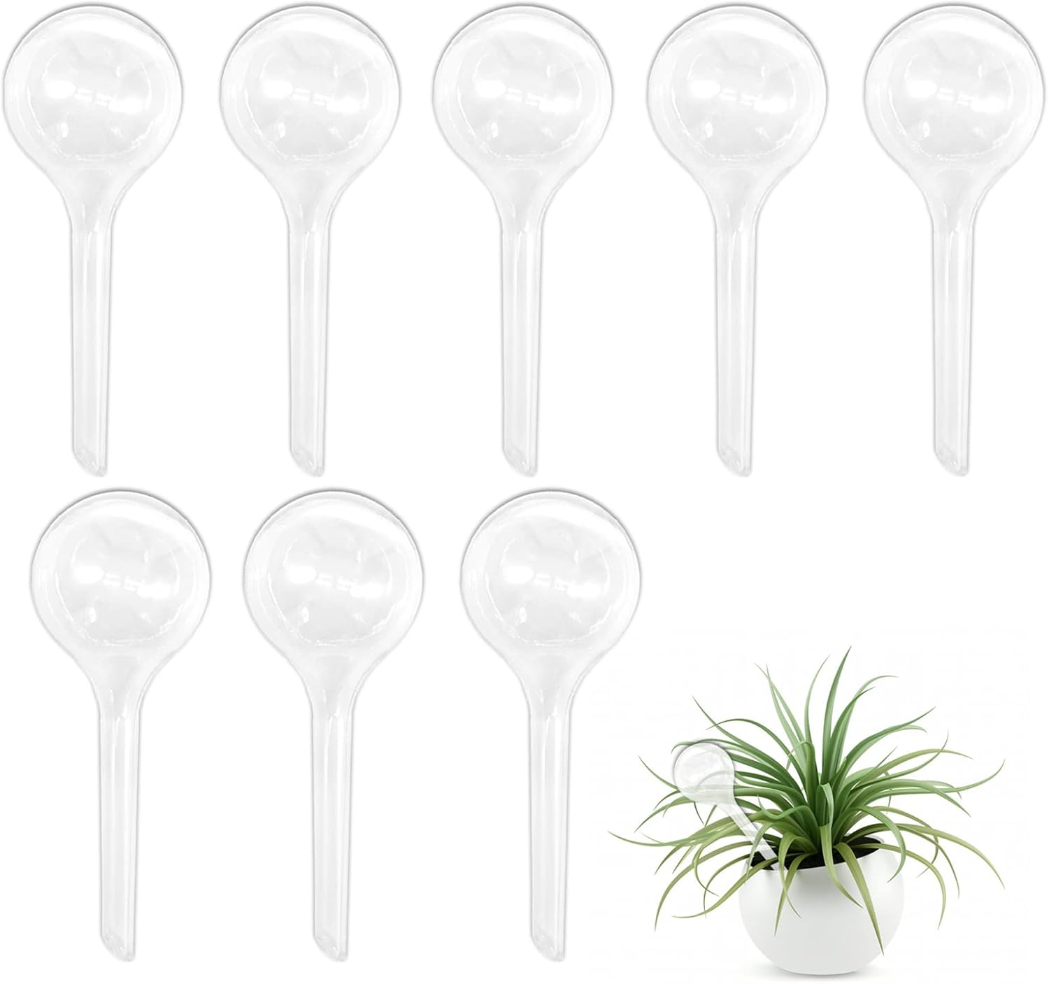 8 Pack Self Watering Balls Transparent Automatic Plant Waterer for Indoor Outdoor Flower Pots Plastic Self Watering Device