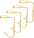 4 Pack Gold Rotatable Open Haar Clips No Drilling Required