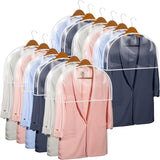 12 Pack Transparent Dustproof Garment Bags 60x30cm Wardrobe Organizer Storage Covers