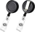 2 Pack Black Retractable ID Badge Holders with Belt Clip for Teachers Students Office Staff