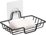 Adhesive Soap Dish for Shower & Bathroom - Stainless Steel - Black - 1 Piece