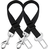 Adjustable Nylon Pet Car Harness with Extension Strap and Clip - Universal Fit for Dogs Cats and Ferrets - Travel Safety Belt for All Car Models