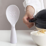 Standing Rice Spoon White Self-Standing Serving Spoon Kitchen Antiscald Rice Paddle