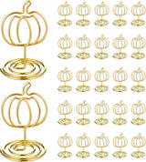 30 Pack Gold Pumpkin Table Decorations 5cm - Autumn Festival Ornaments