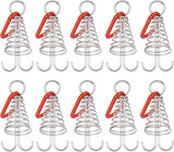 10 Pack Tent Pegs Aluminium Alloy Visgraat Shaped Windproof Octopus Tenthorns with Spring Clips Portable Rope Anchors for Camping Tents