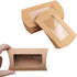 40 Pack Brown Kraft Paper Pillow Boxes with Clear Window for Cookies Candy Chocolate Jewelry Weddings Party Favors Gift Packaging