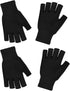 Unisex Black Touchscreen Gloves 2 Pack - Ideal for Work Writing Typing with Half Fingers