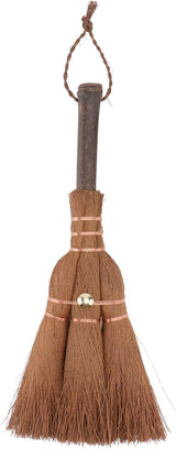 Mini Broom Brown Lightweight Durable Hanging Eye for Kitchen Camping 1 Piece