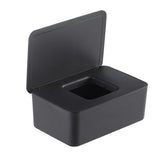 Black Wet Wipes Dispenser 18x11x7cm Dustproof Multifunctional