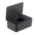 Black Wet Wipes Dispenser 18x11x7cm Dustproof Multifunctional