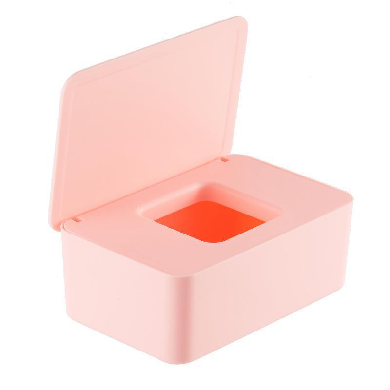 Pink Wet Wipes Dispenser 18x11x7 cm Dustproof Multifunctional