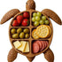 9.4 Inch Wooden Serving Board for Cheese Fruit Snacks Kitchen Parties 1.2 Inch Height