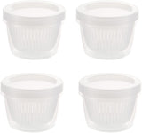 4 Pack 0.5L Plastic Storage Boxes with Lids and Filter - Stackable Organizing Containers