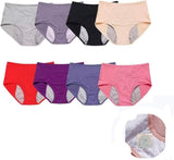 Women's 8-Pack Leakproof Briefs 2XL Multi-Coloured Underwear