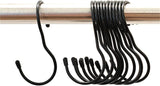 10 Black Stainless Steel Hooks for Kitchen Bathroom Garage