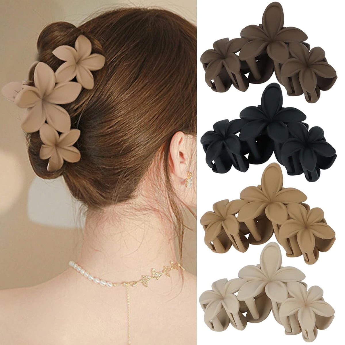 4 Pack Large Hair Clips 11.5cm Anti-Slip Strong Grip Hair Accessories for Women