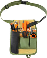Garden Tool Belt - 1 Piece - Green - Multiple Pockets - Ideal for Outdoor Use