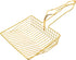 Gold Plated Metal Wire Cat Litter Scoop Square Design Ergonomic Handle