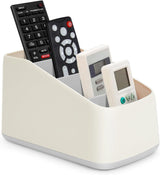 4 Compartment Remote Control Holder 17.3x10x8.5cm TV Remote Organizer Desk Storage Box for Remotes Phones and Accessories Living Room Bedroom
