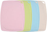 4 Colours Cutting Board Set Wheat Straw Antislip Durable for Various Food