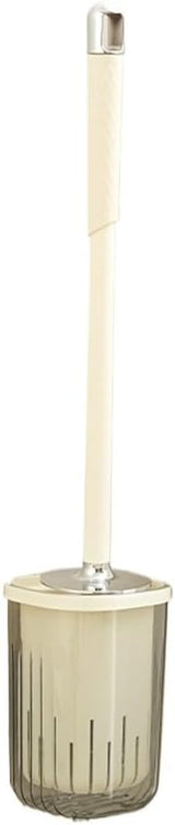 Compact Toilet Brush with Long Handle Wall Mounted No Drilling Bathroom Cleaning Tool Anti-Splash Design