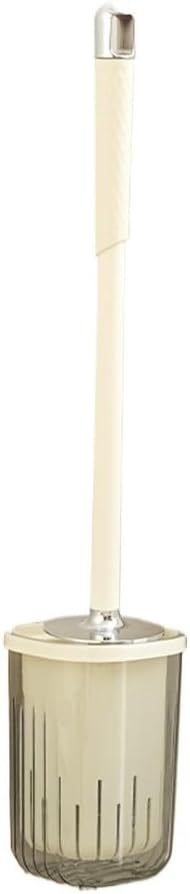 Compact Toilet Brush with Long Handle Wall Mounted No Drilling Bathroom Cleaning Tool Anti-Splash Design