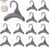 12 Pack Multi-functional Grey Clothes Hangers Space Saving Wardrobe Organisers