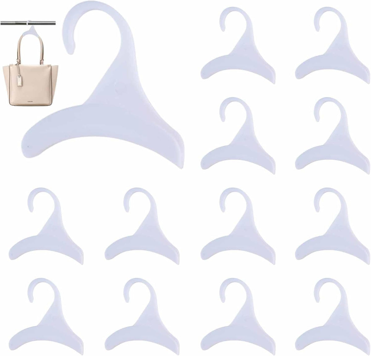 12 Pack Multifunctional White Clothes Hangers for Storage and Organizing