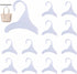 12 Pack Multifunctional White Clothes Hangers for Storage and Organizing