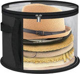 Oversized Transparent Hat Storage Bag for 5-7 Hats Men Women Portable Cowboy Hat Case with Zipper Handle Dustproof Multipurpose Organizer