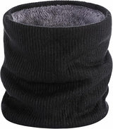 Black Fleece Scarf for Winter Sports - Warm and Cozy Cold Weather Accessory