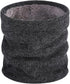 Winter Sports Fleece Scarf - Unisex Dark Grey Warm Neck Warmer for Cold Weather