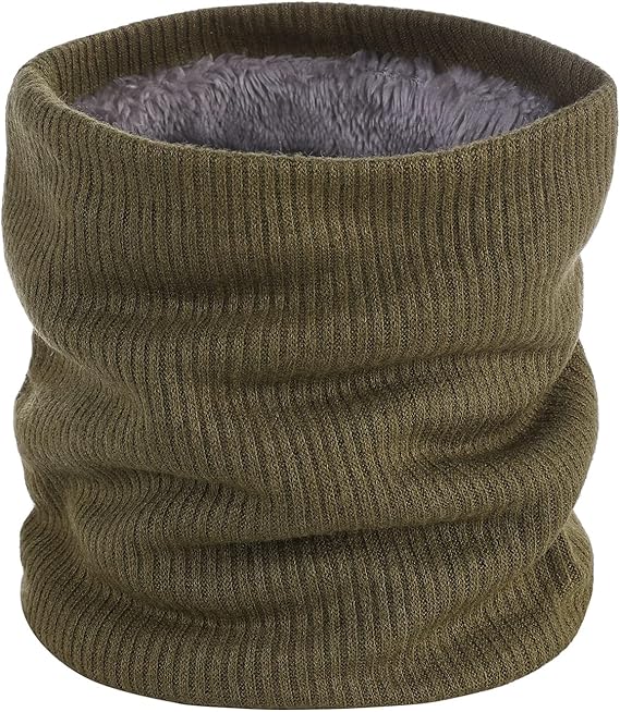 Military Green Fleece Scarf for Winter Sports - Warm Soft Neck Warmer for Cold Weather Activities