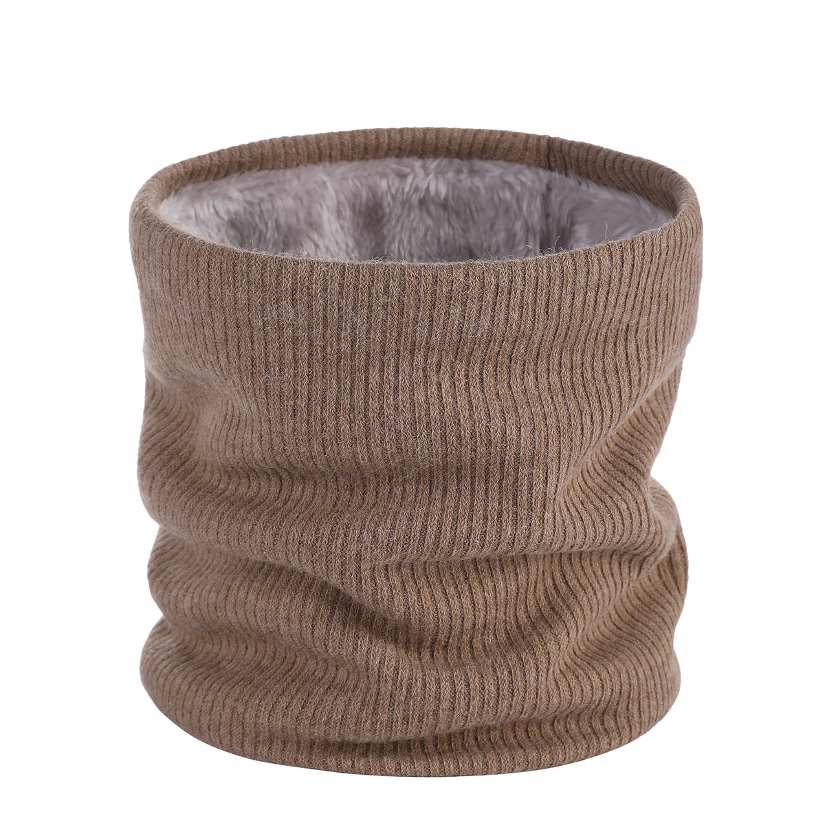 Winter Sports Fleece Scarf for Adults Khaki Warm Soft Winter Accessory