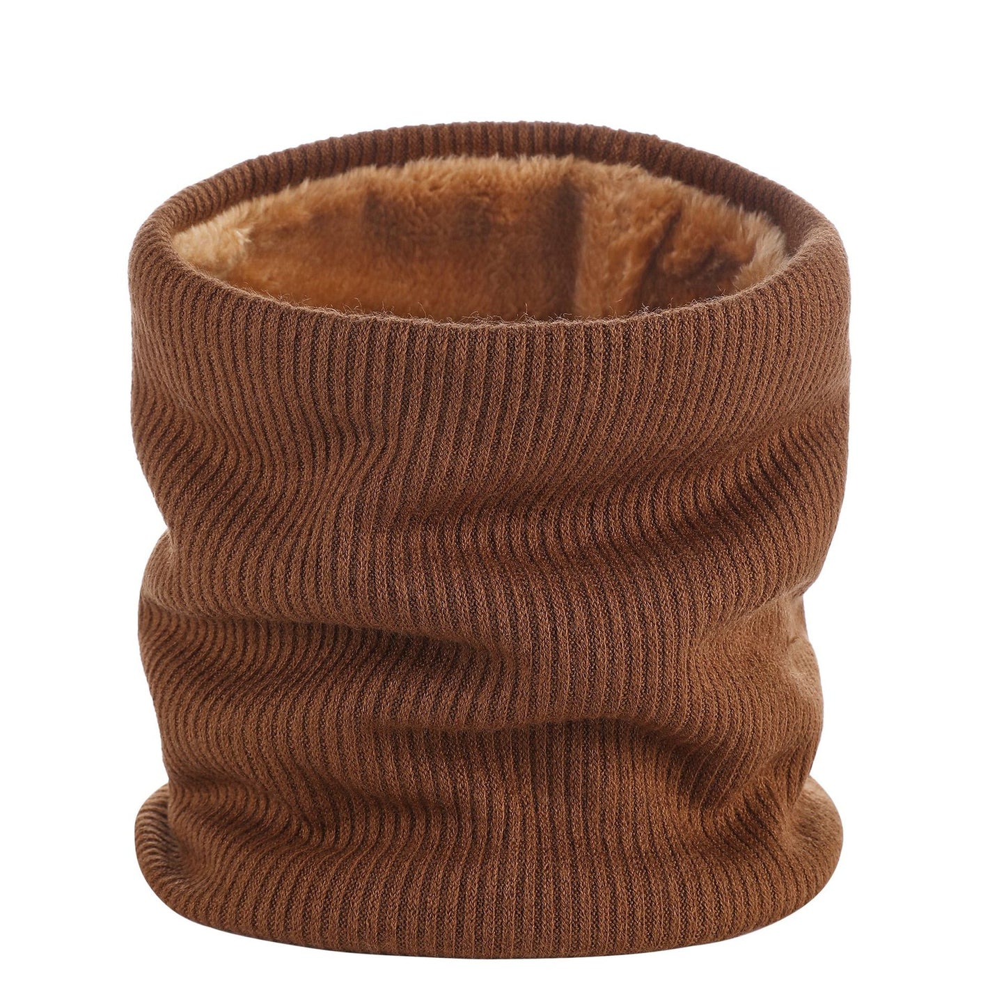 1 Piece Winter Sports Fleece Scarf Coffee Brown Warm Soft Comfortable Cold Weather Accessory