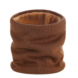 1 Piece Winter Sports Fleece Scarf Coffee Brown Warm Soft Comfortable Cold Weather Accessory