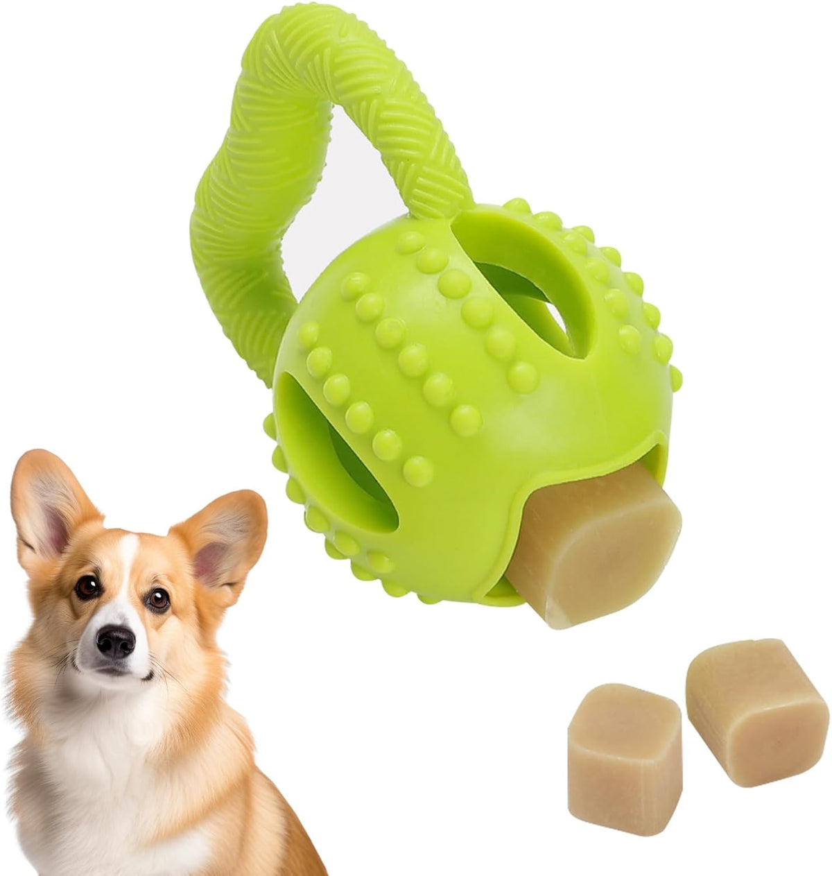 Interactive Chew Toy for Small Dogs Square Shaped Teeth Cleaning and Biting Plaything