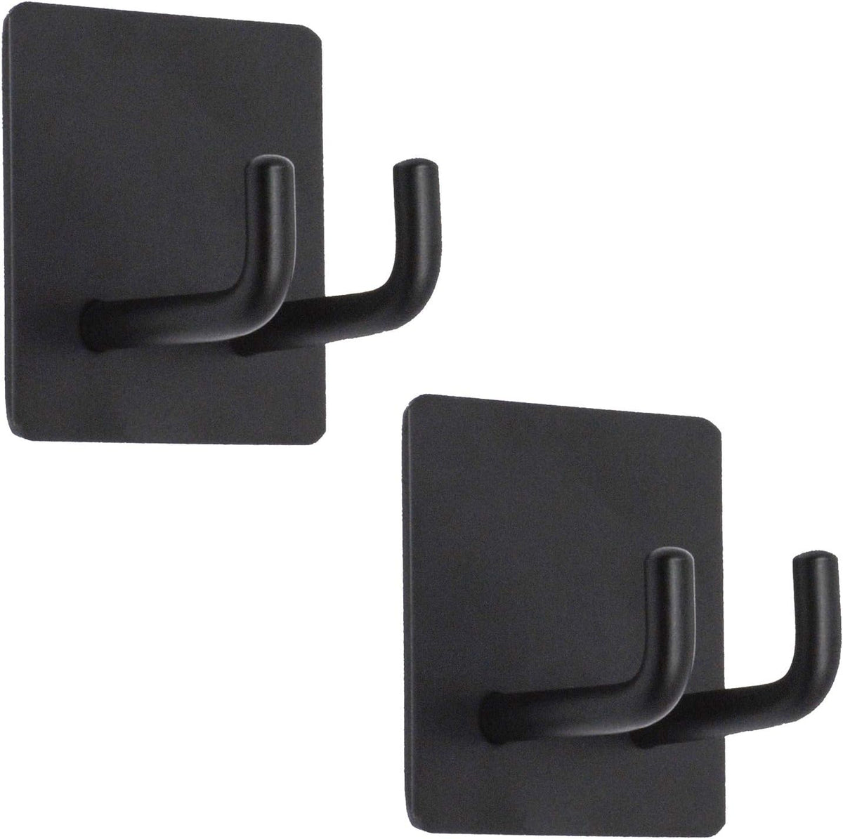 2 Pack Black Stainless Steel Non-Slip Self-Adhesive Bathroom Towel Holders