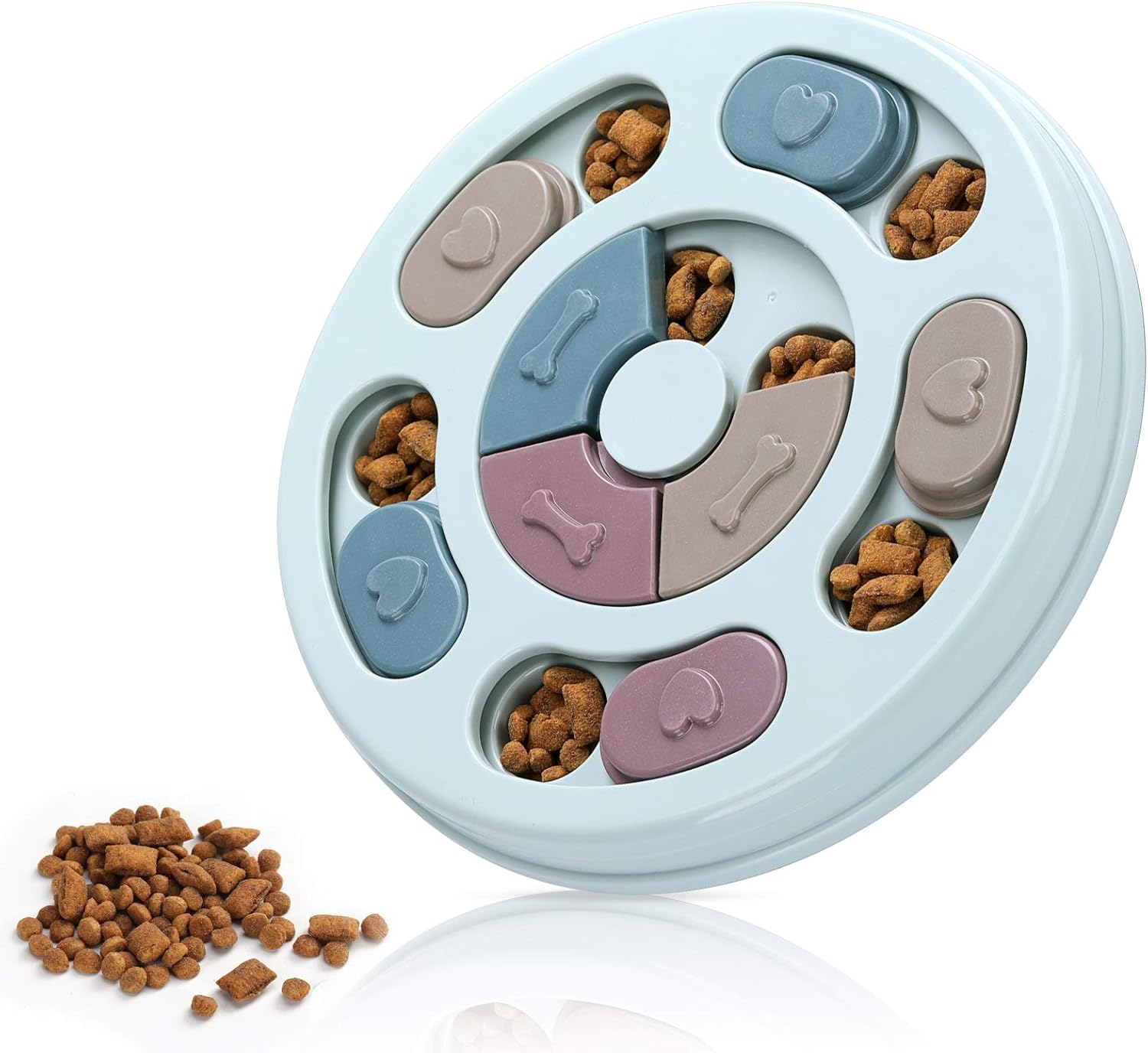 Dog Twister Puzzle Toy - Interactive Intelligence Game for Dogs - Blue