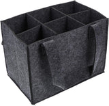 6 Bottle Wine Rack - Dark Grey - Storage Organizer for Bottles