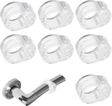 8 Pack Door Stoppers Indoor Wall Protectors Transparent Door Stop Guards