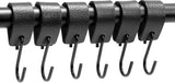 6 Pack Black Multi-Functional Hooks
