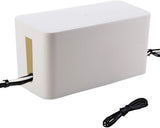 1 Piece Cable Organizer Box White Multifunctional Cable Management Solution