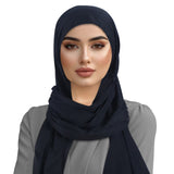 Women's Cotton Headscarf Head Cover Tulband Hat - Black - 1 Piece