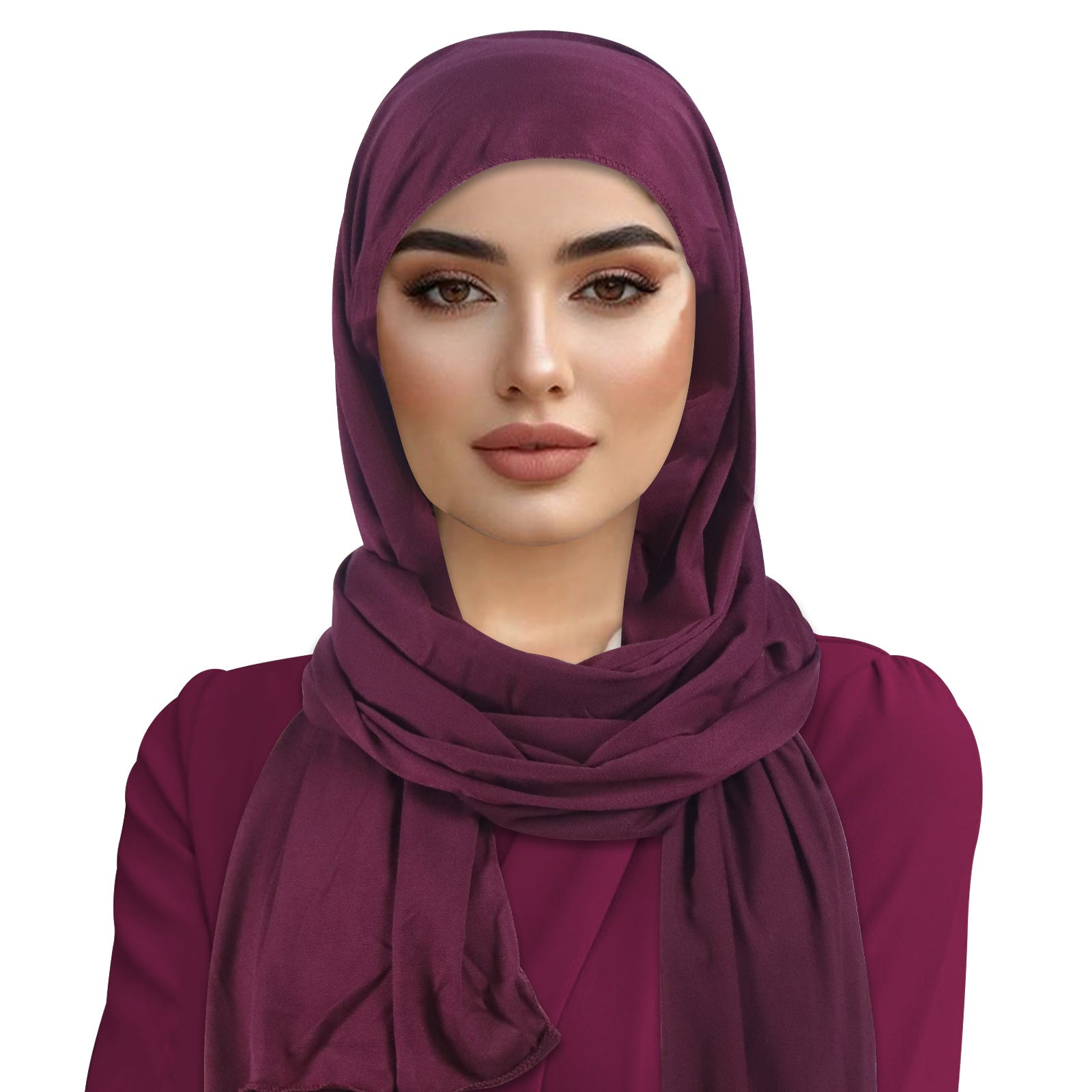 Women's Cotton Headscarf Turban Hat Dark Red 1 Piece